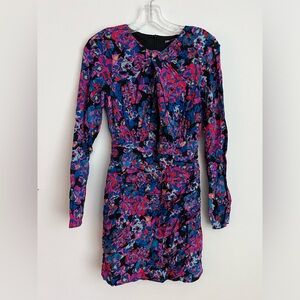 Zara multicolor floral keyhole dress